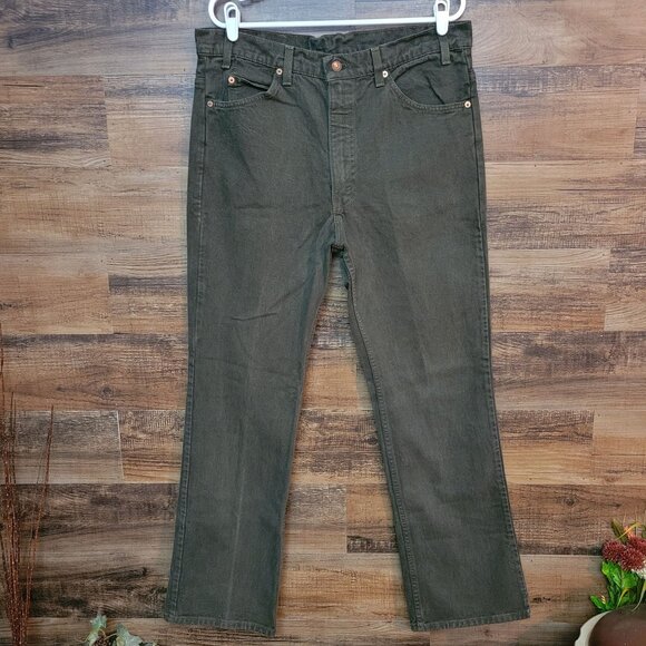 Vtg Levi's Jeans 517 Bootcut Orange Tab USA Tag 38x32 Measures 36x32 Green - Picture 3 of 11